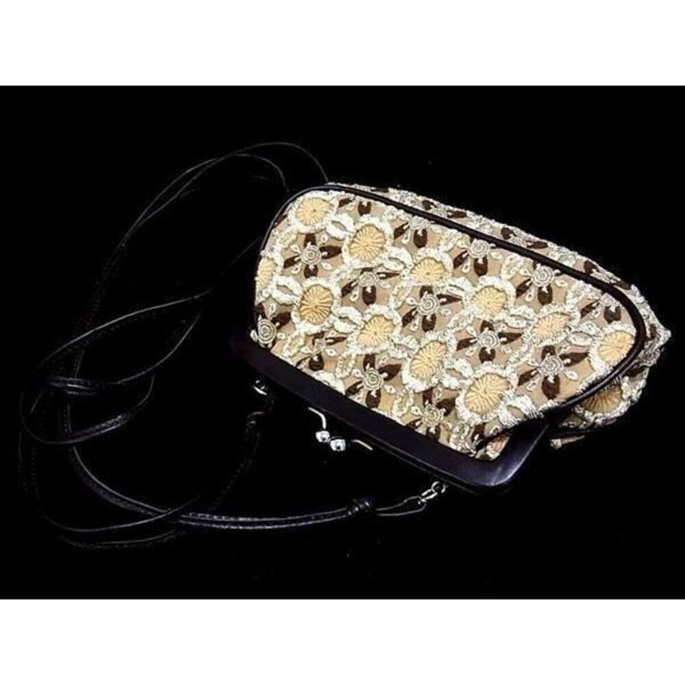 PRADA Leather Clasp coin wallet Case Purse Brown Beige - Picture 2 of 6